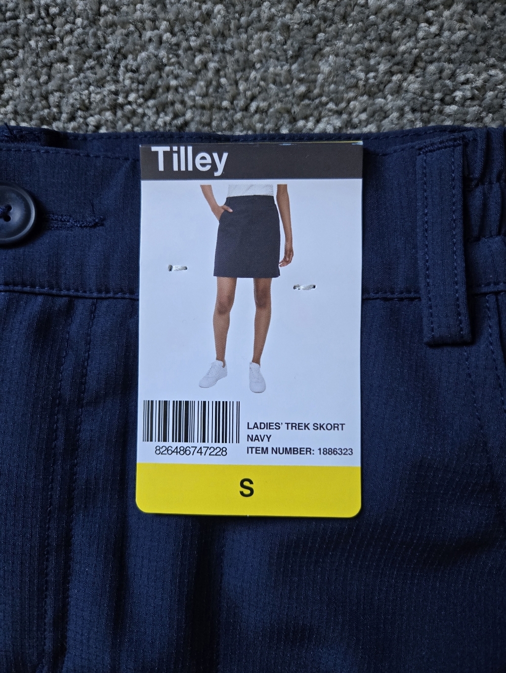Tilley Navy Women's Stretch Small Skort - Picture 4 of 6